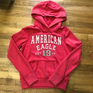 Pink American Eagle Logo Hoodie Size Medium